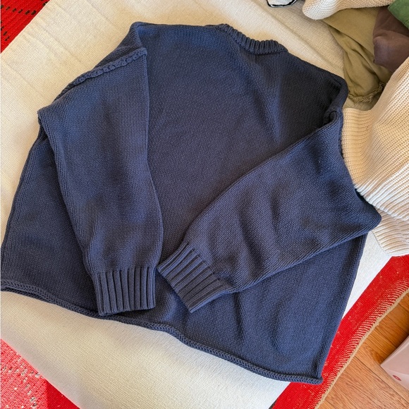 DISSH Roy Oversized Navy Blue Crew Neck Sweater - Picture 5 of 7